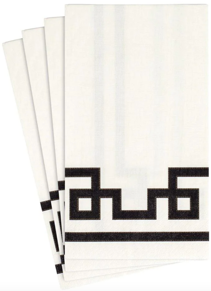 Rive Gauche Paper Guest Towel Napkins in Black & White 15pcs