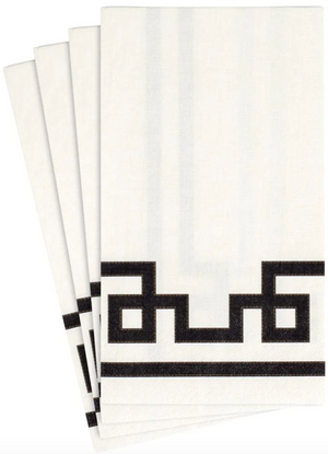 
                  
                    Load image into Gallery viewer, Rive Gauche Paper Guest Towel Napkins in Black &amp;amp; White 15pcs
                  
                