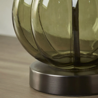 Faded Green Glass Table Lamp
