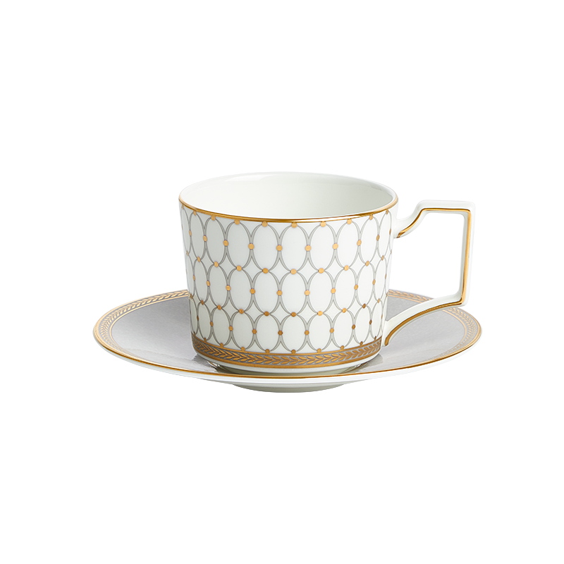 Grey Renaissance Tea Cup & Saucer