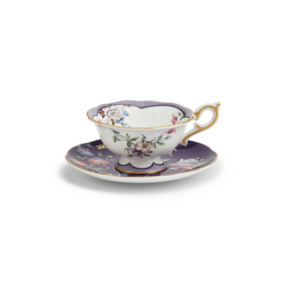 Midnight Crane Teacup & Saucer