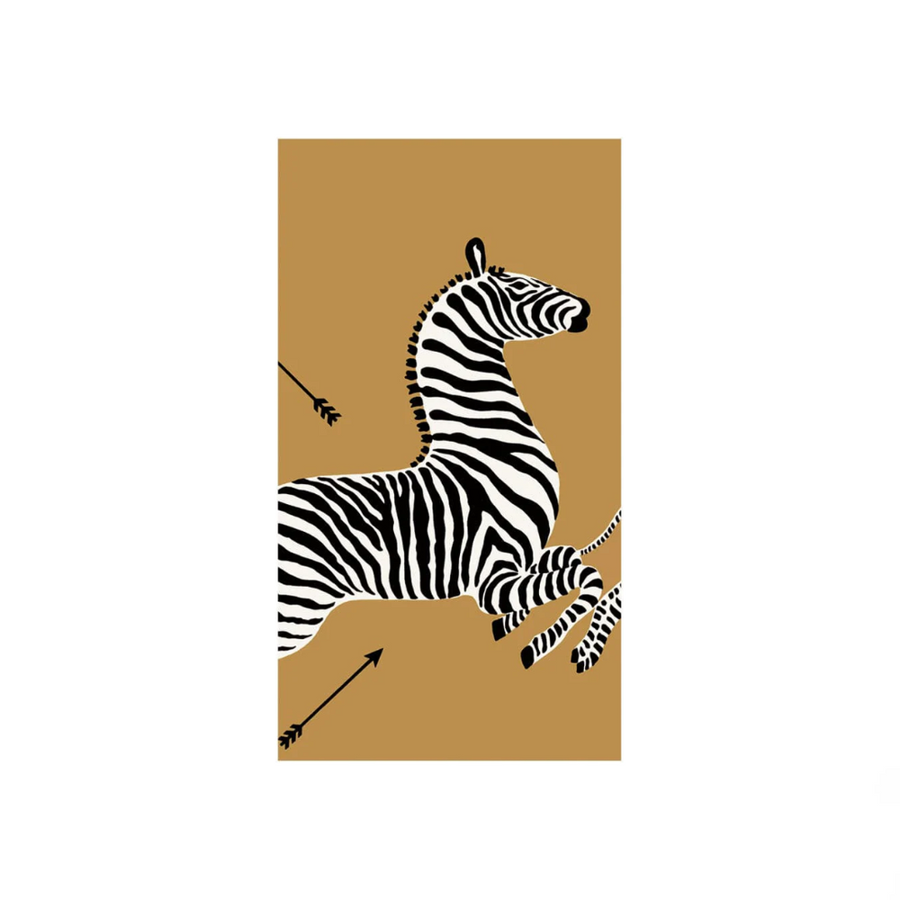 Gold Zebras Guest Towel Napkins