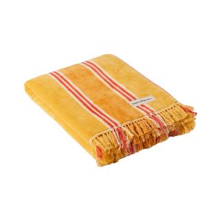 Beach Towel - Bistro Papaya Stripe