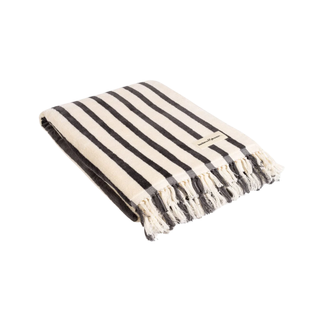 Beach Towel - Monaco Black Stripe