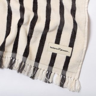 Beach Towel - Monaco Black Stripe