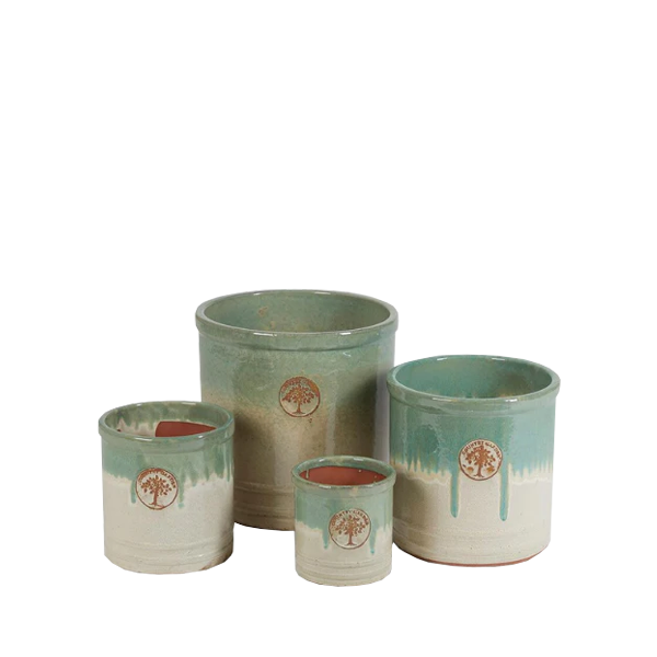Aqua Glazed Planter