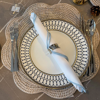 Cotton Feel Napkins with Colour Trim (pack of 12)