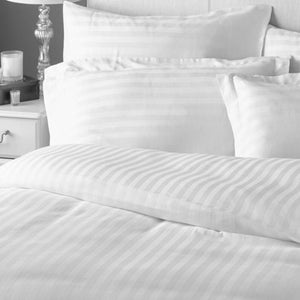 
                  
                    Load image into Gallery viewer, Egyptian Cotton Satin Stripe Duvet Set (+2 pillowcases)
                  
                