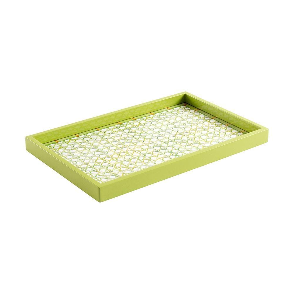 Trellis Lacquer Vanity Tray in Green