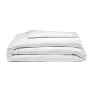 
                  
                    Load image into Gallery viewer, Egyptian Cotton Satin Stripe Duvet Set (+2 pillowcases)
                  
                