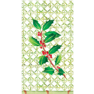 Holly Trellis Paper Guest Towel Paper Napkins