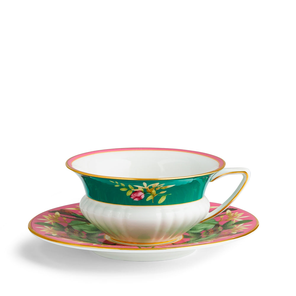 Pink Lotus Teacup & Saucer