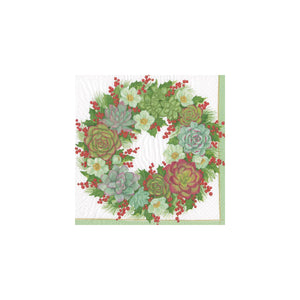 
                  
                    Load image into Gallery viewer, Succulent Wreath Cocktail Paper Napkins
                  
                