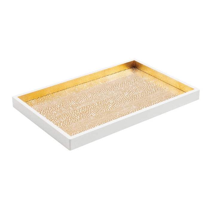 Pebble Lacquer Vanity Tray in Gold